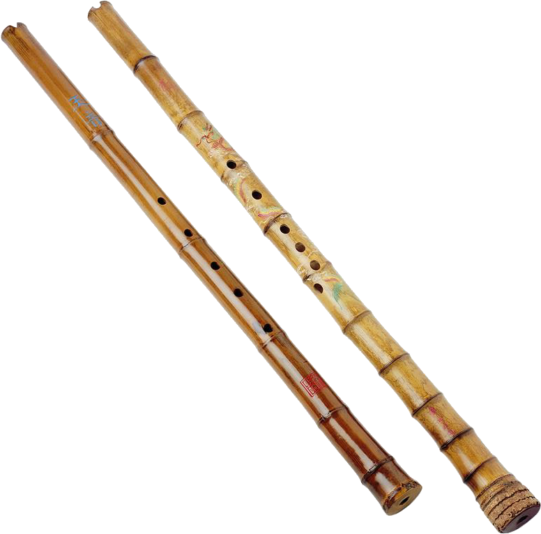 Traditional Indian Bansuri Flutes PNG