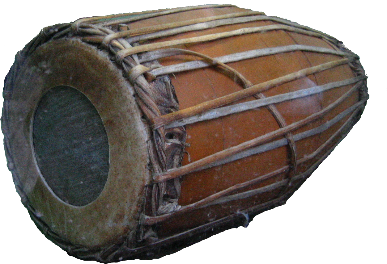 Traditional Indian Dhol Drum PNG