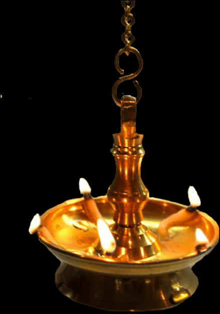 Traditional Indian Hanging Lamp PNG