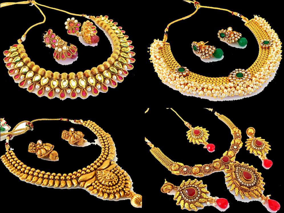 Traditional Indian Jewellery Collection PNG