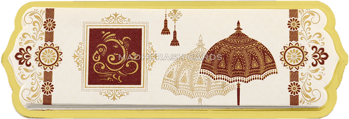 Traditional Indian Wedding Card Design PNG