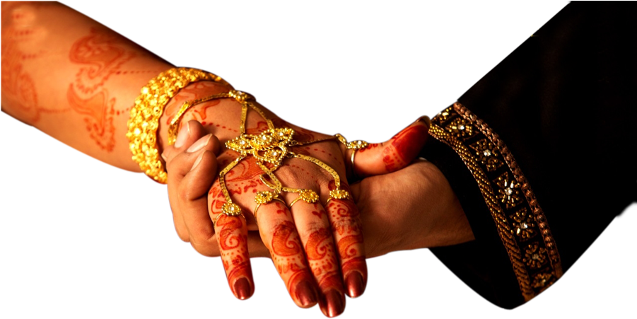 Traditional Indian Wedding Hand Holding PNG
