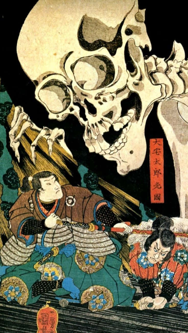 Losdibujos De Líneas Intrincadas Son Característicos Del Arte Tradicional Japonés. Fondo de pantalla