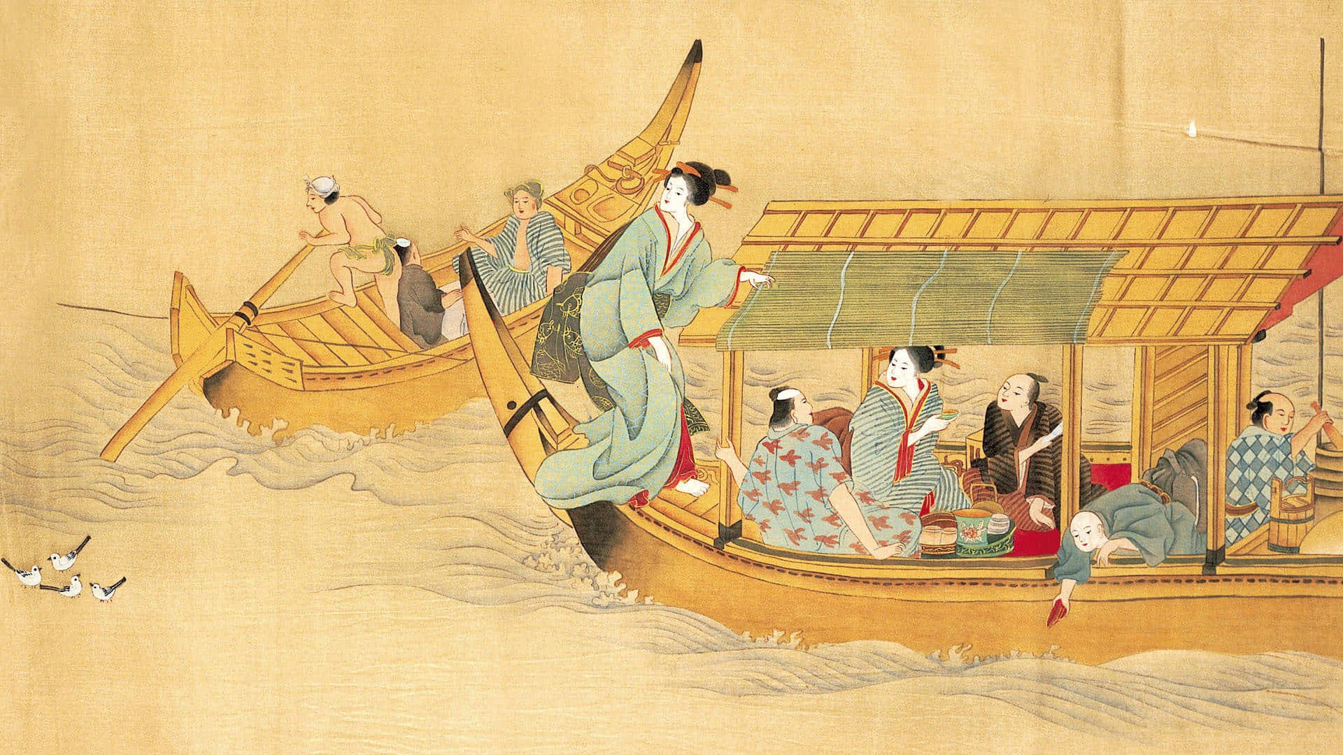 Den ro af traditionel japansk kunst Wallpaper
