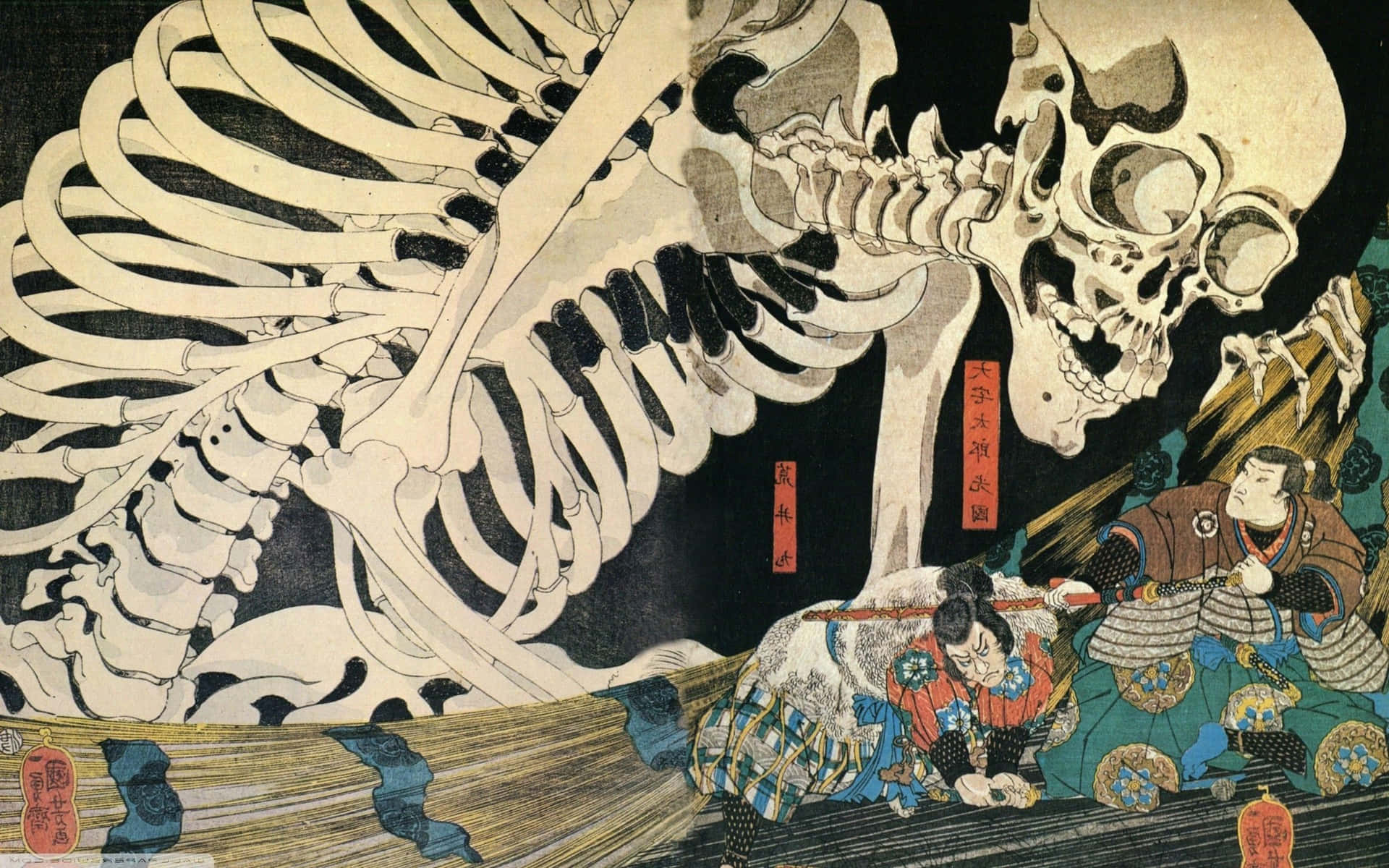 Papelde Parede Cativante De Arte Japonesa Tradicional. Papel de Parede