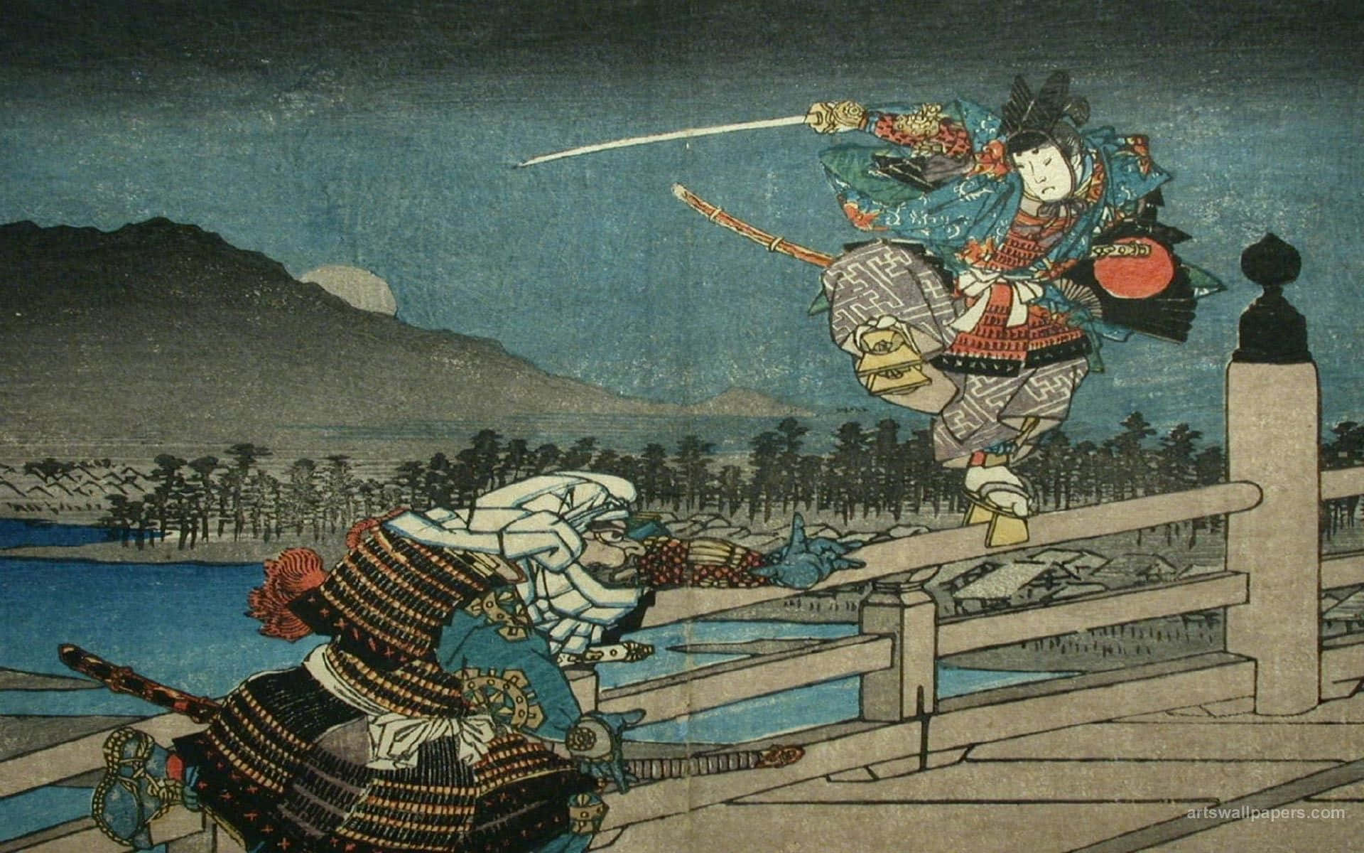 Diealte Japanische Kultur Dargestellt Durch Kunstvoll Geschnitzte Kraniche. Wallpaper