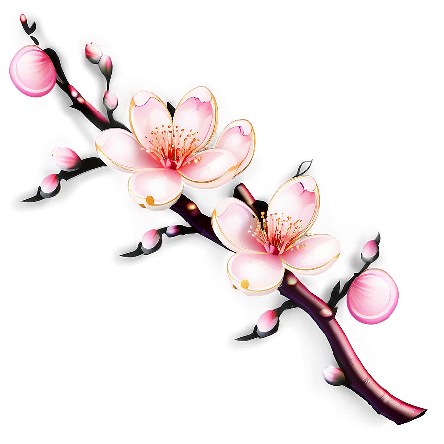 Traditional Japanese Cherry Blossom Png Aic26 PNG