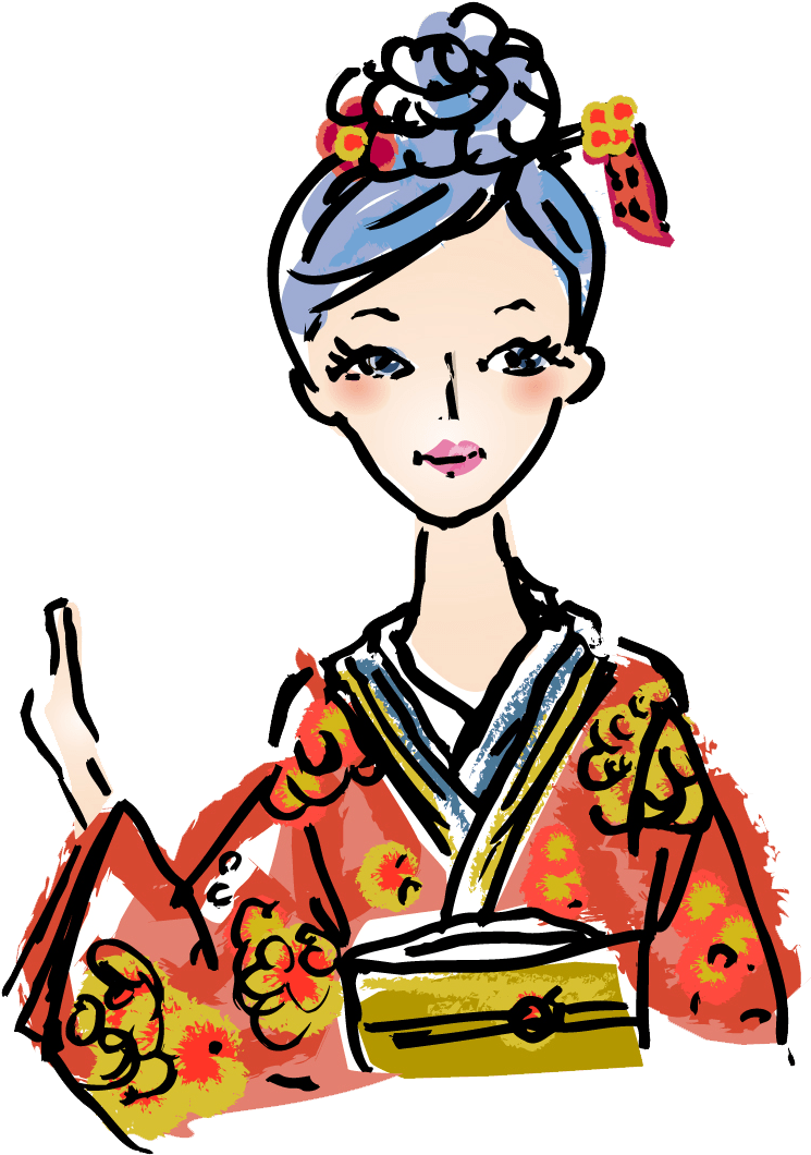 Traditional Japanese Woman Illustration PNG
