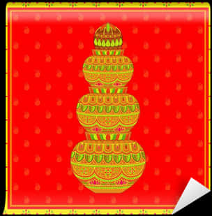 Traditional Kalash Stack Design PNG