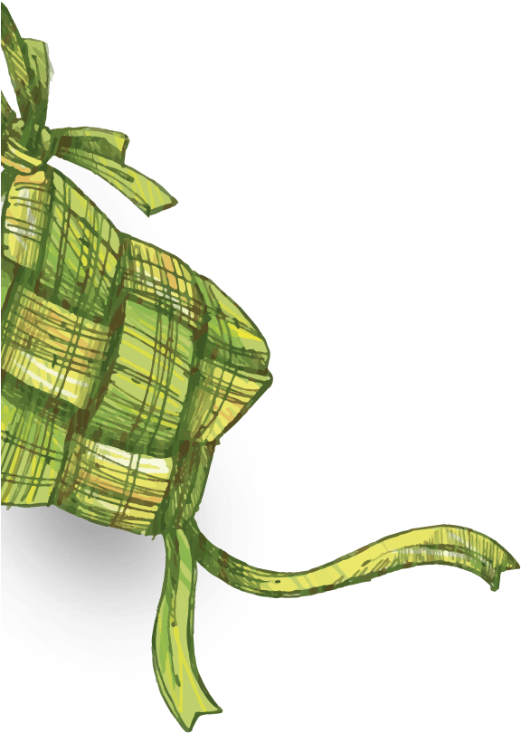 Traditional Ketupat Illustration PNG