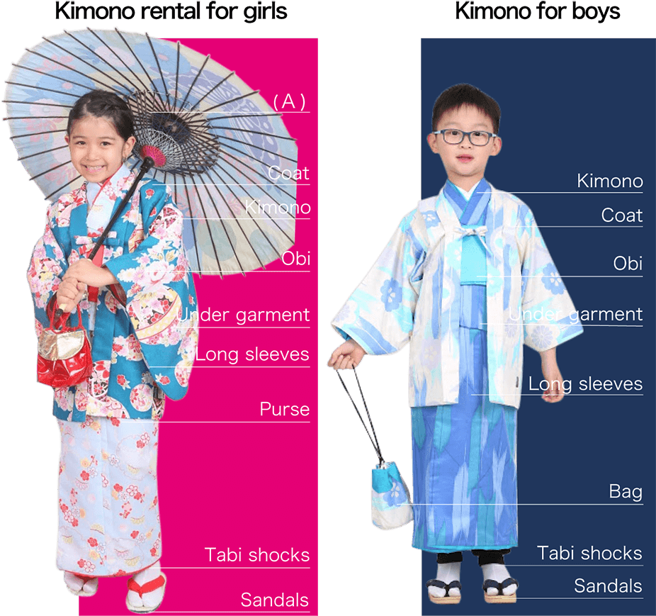 Traditional Kimono Rental Children PNG