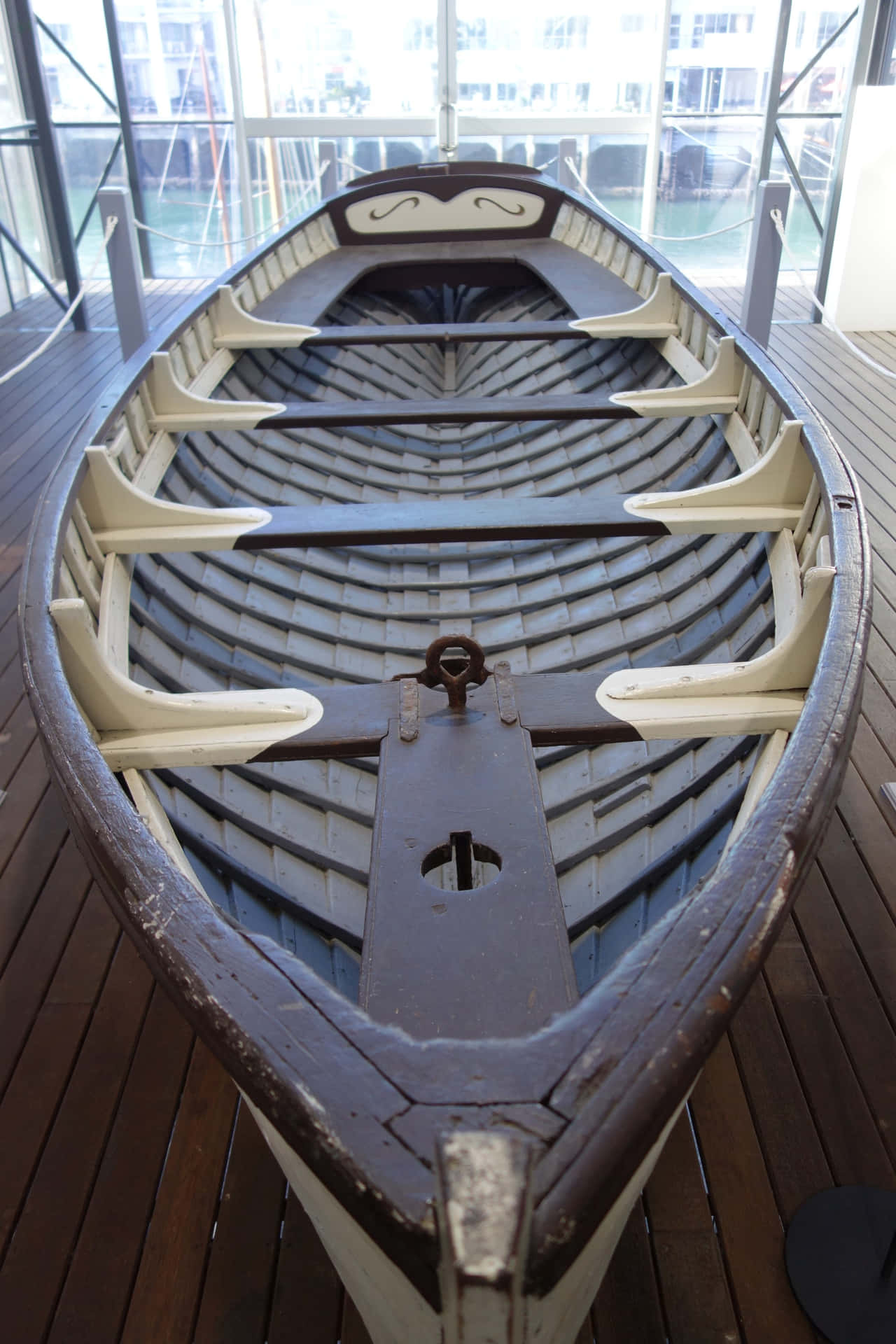 Traditional Maori Waka Interior New Zealand Wallpaper