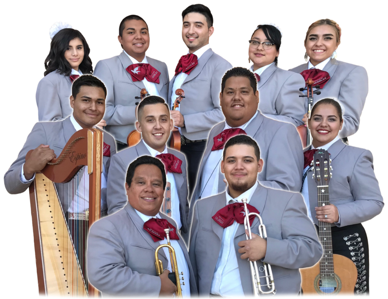 Traditional Mariachi Group Portrait PNG