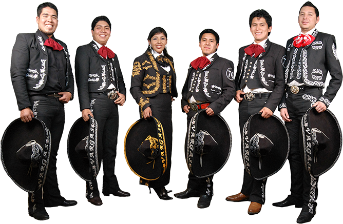 Traditional Mariachi Group Posing PNG