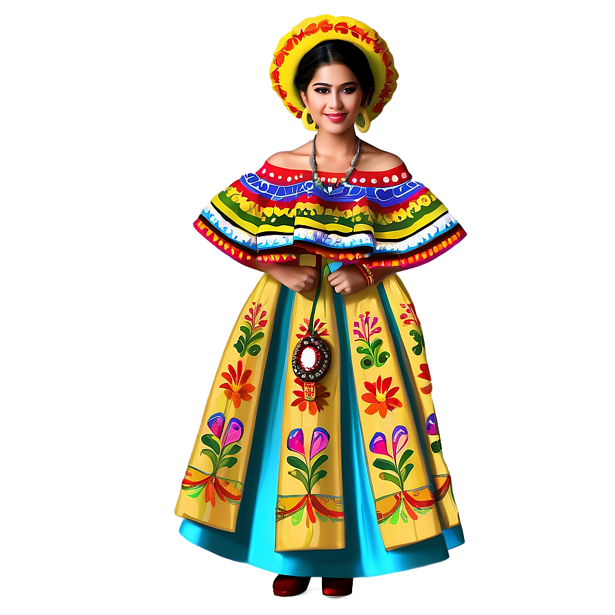 Download Traditional Mexican Dress Png Bec | Wallpapers.com