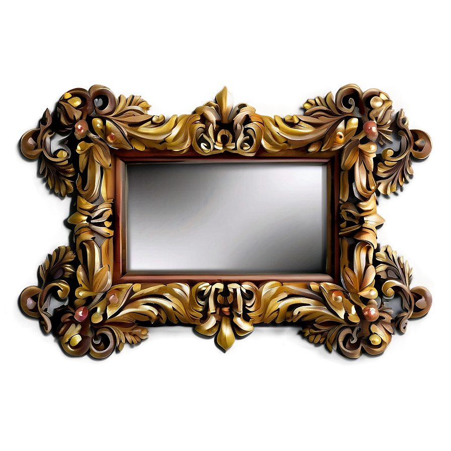 Traditional Mirror Frame Png Gdr PNG