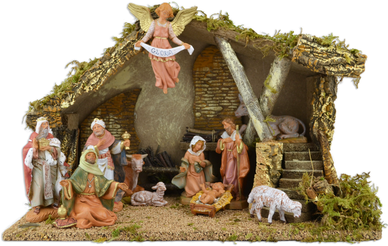 Traditional Nativity Scene PNG