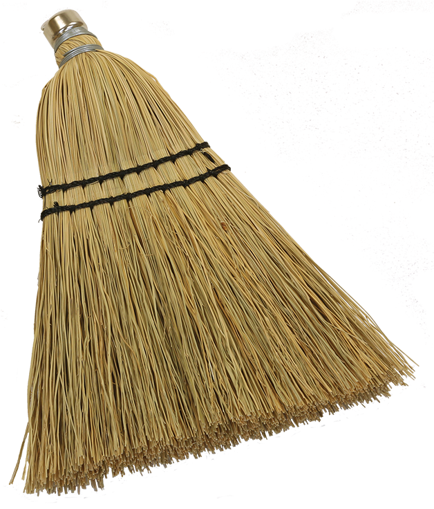 Traditional Natural Fiber Broom Image PNG