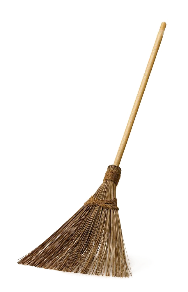 Traditional Natural Fiber Broom PNG