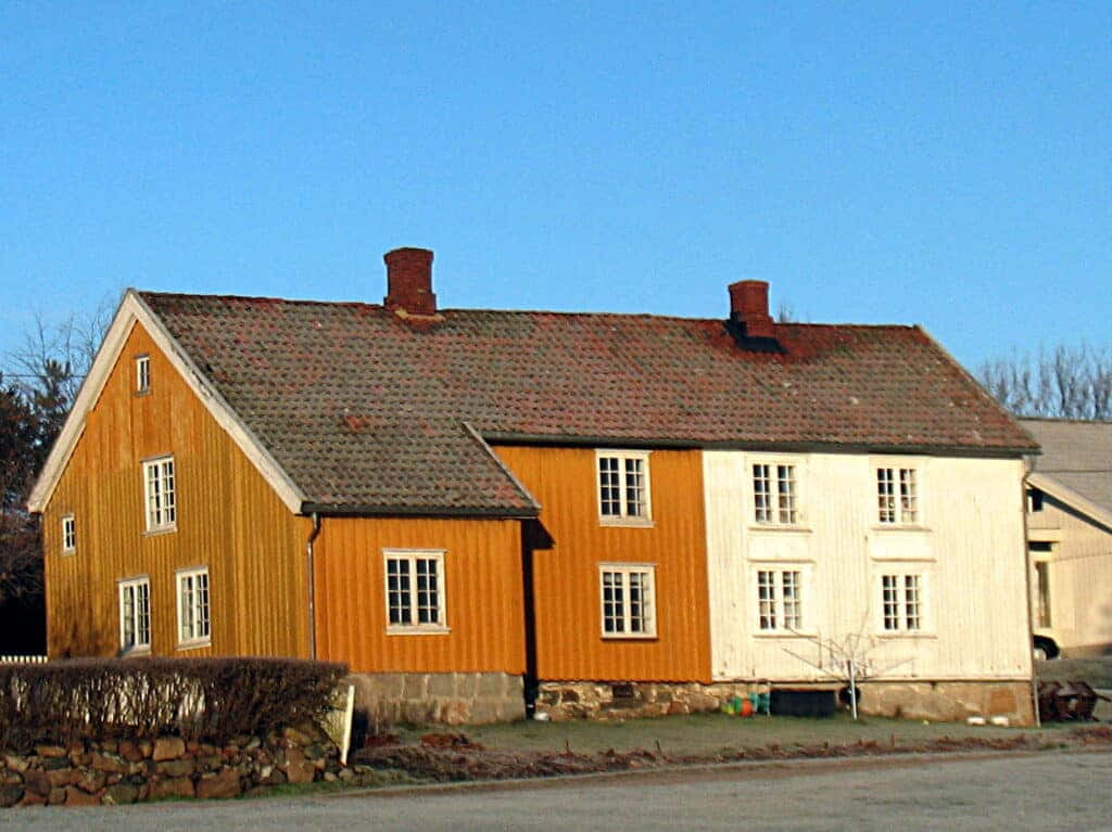 Traditional Norwegian House Fredrikstad Wallpaper
