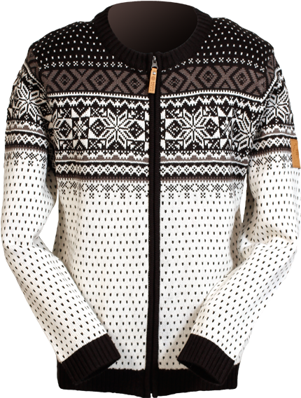 Traditional Norwegian Knit Sweater PNG