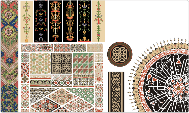 Traditional Ornament Vector Collection PNG