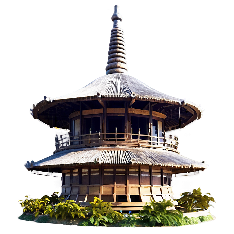 Download Traditional Pagoda Building Png Atq | Wallpapers.com