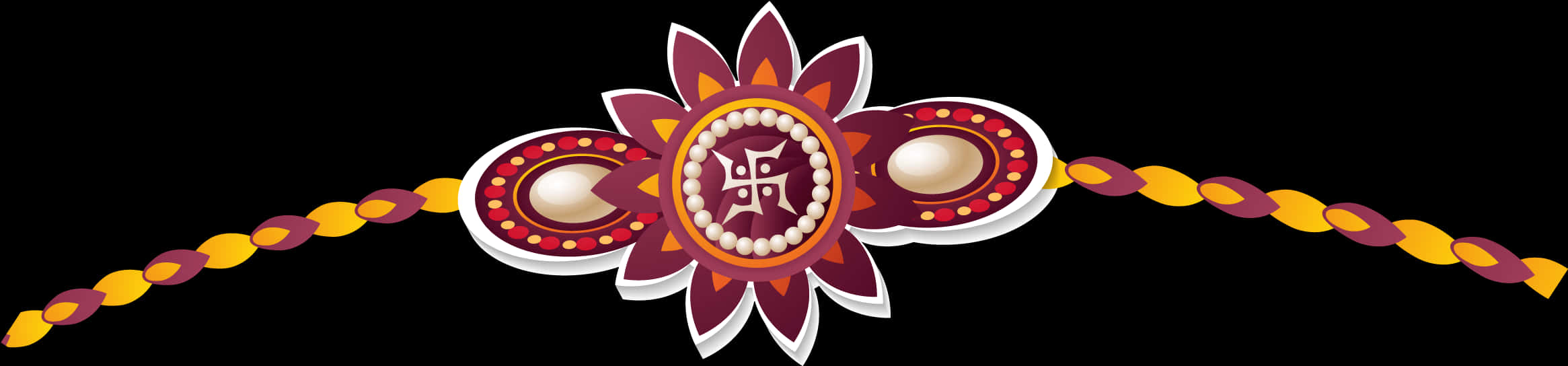 Traditional Rakhi Design PNG