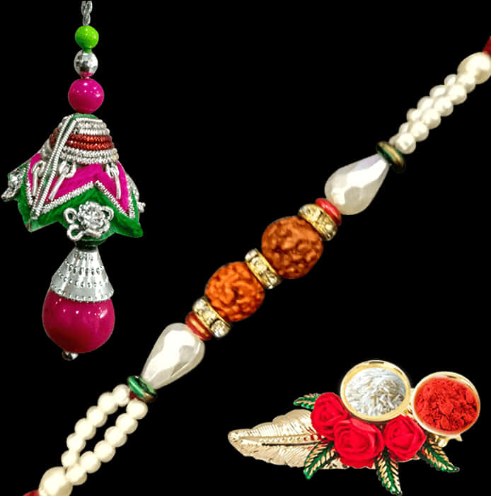 Traditional Rakhi Festival Accessories PNG