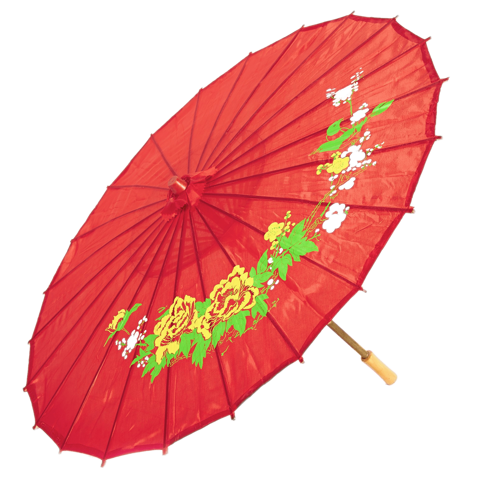 Traditional Red Chinese Umbrella PNG