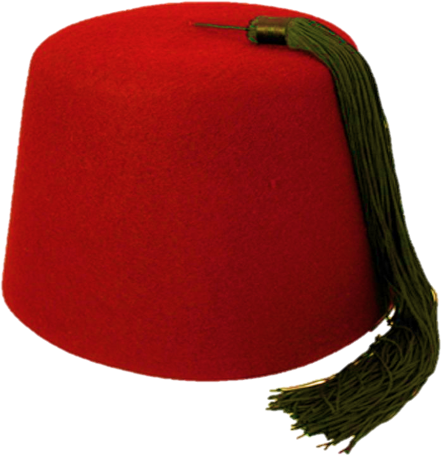 Traditional Red Fez Hat PNG