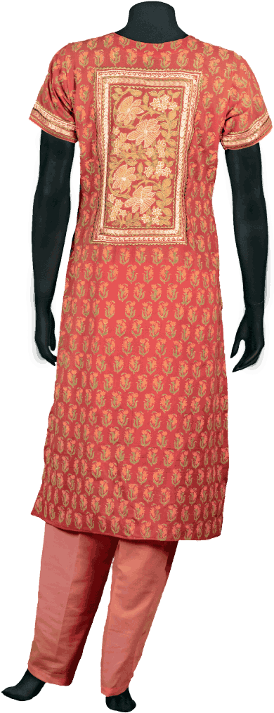 Traditional Red Salwar Suit Mannequin PNG