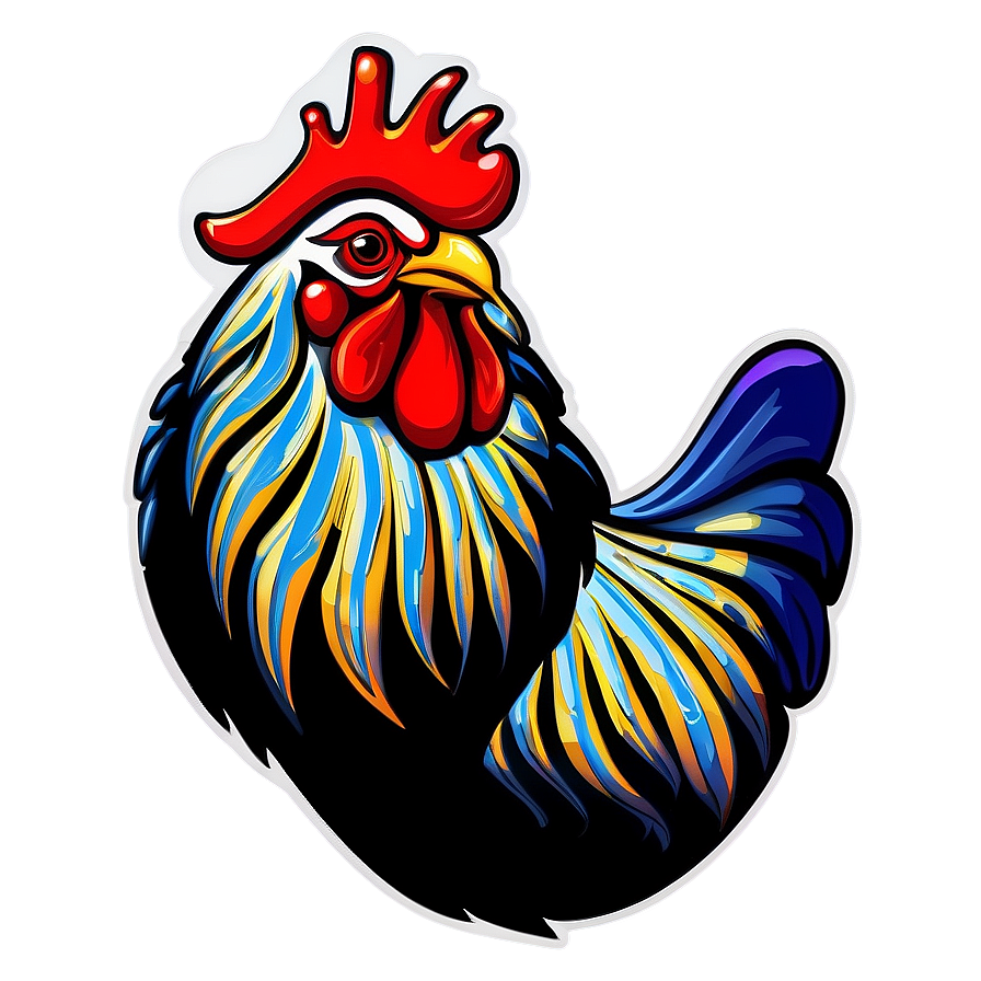 Traditional Rooster Emblem Png 05242024 PNG