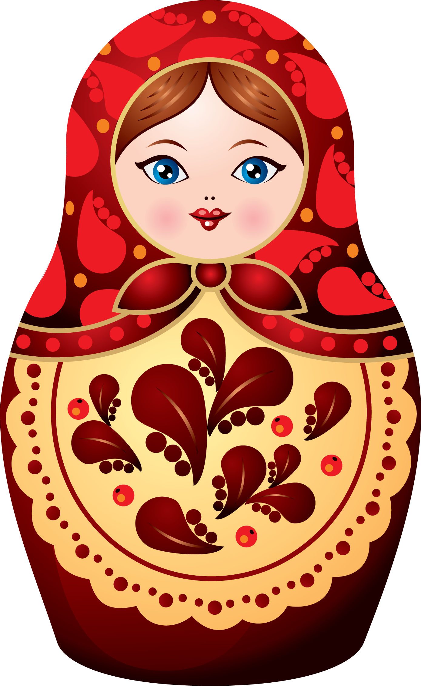 Traditional Russian Matryoshka Doll PNG