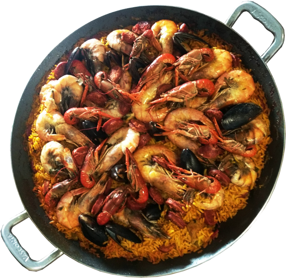 Traditional Seafood Paella Dish PNG