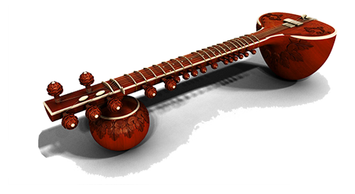 Traditional Sitar Artwork PNG