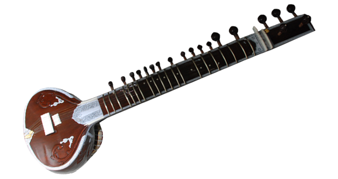 Traditional Sitar Instrument PNG