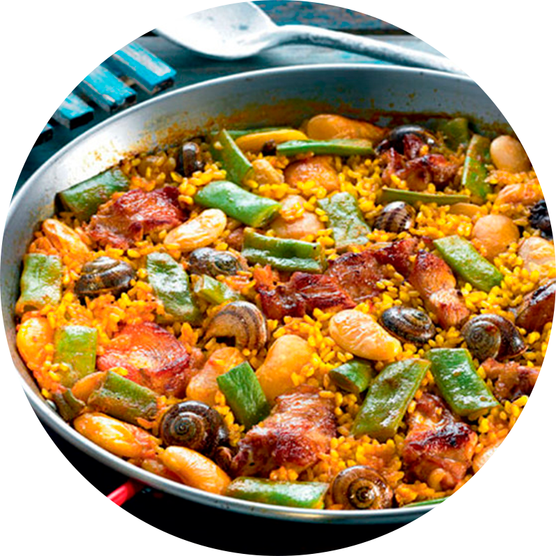 Traditional Spanish Paella Dish PNG