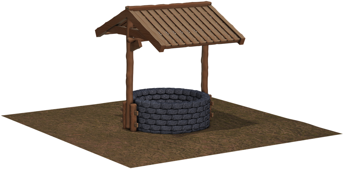 Traditional Stone Well3 D Model PNG
