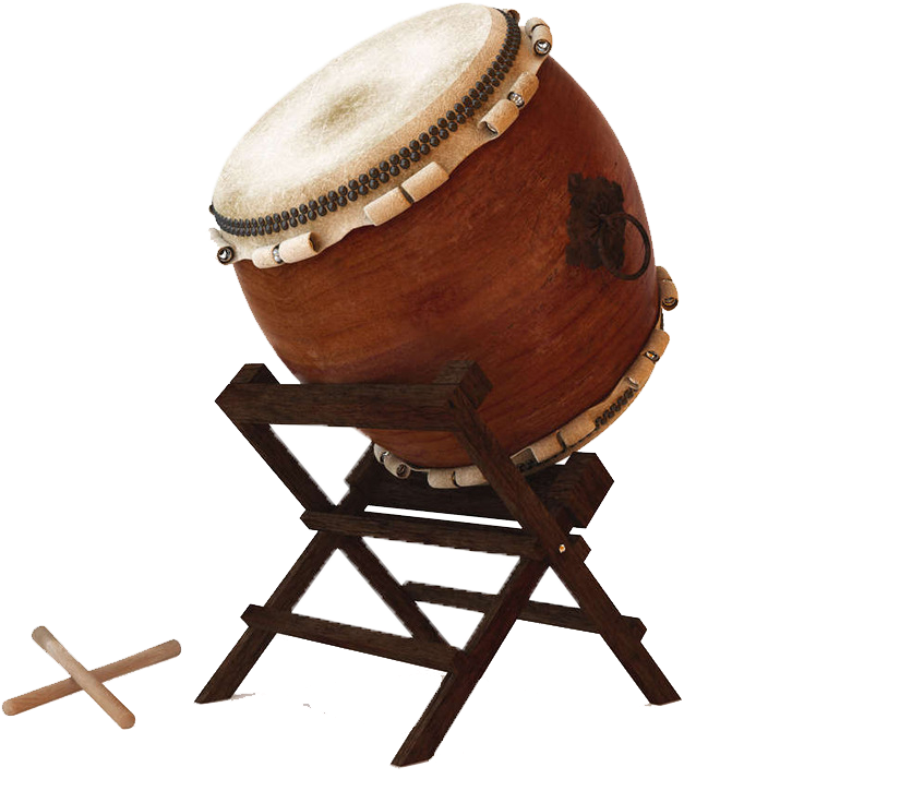 Traditional Taiko Drumon Stand PNG