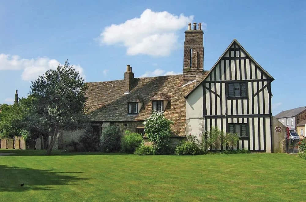Traditional Tudor Style House Ely U K Wallpaper