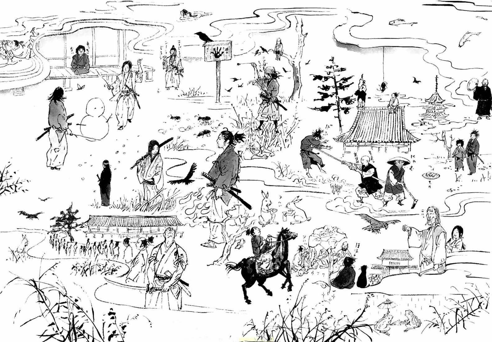 Traditional Vagabond Illustration Background