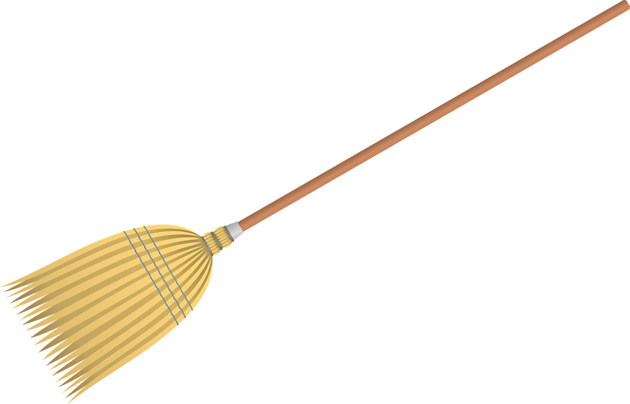 Traditional Wooden Broom Illustration PNG