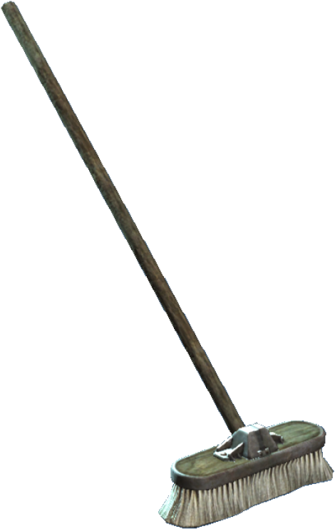 Traditional Wooden Broom Isolated PNG