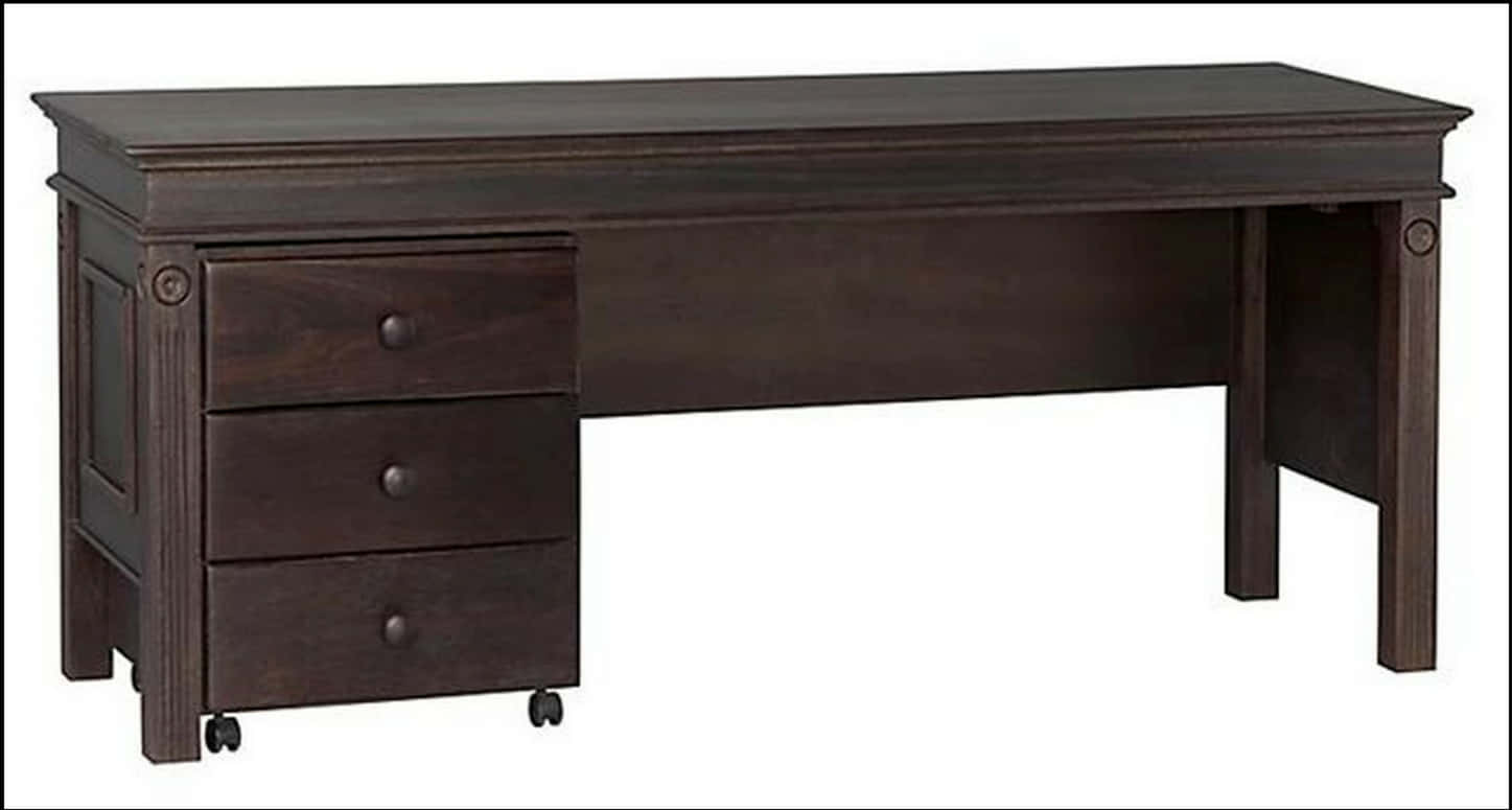 Traditional Wooden Deskwith Drawers.jpg PNG