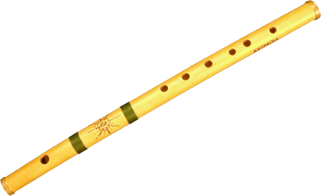 Traditional Wooden Flute PNG