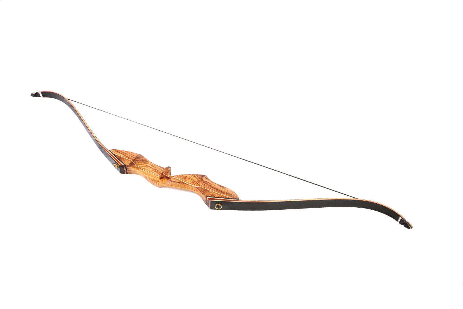 Traditional Wooden Recurve Bow PNG