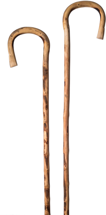 Traditional Wooden Walking Sticks PNG