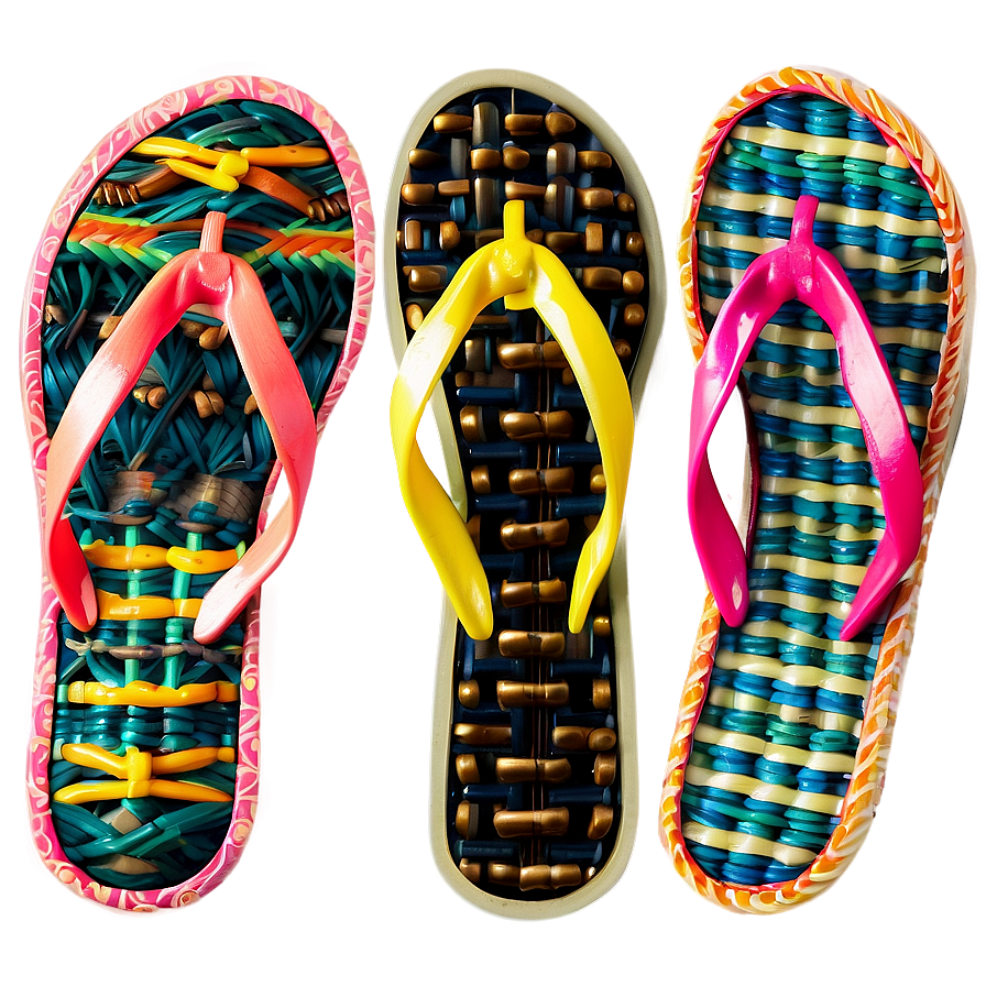 Traditional Woven Flip Flop Png 06132024 PNG