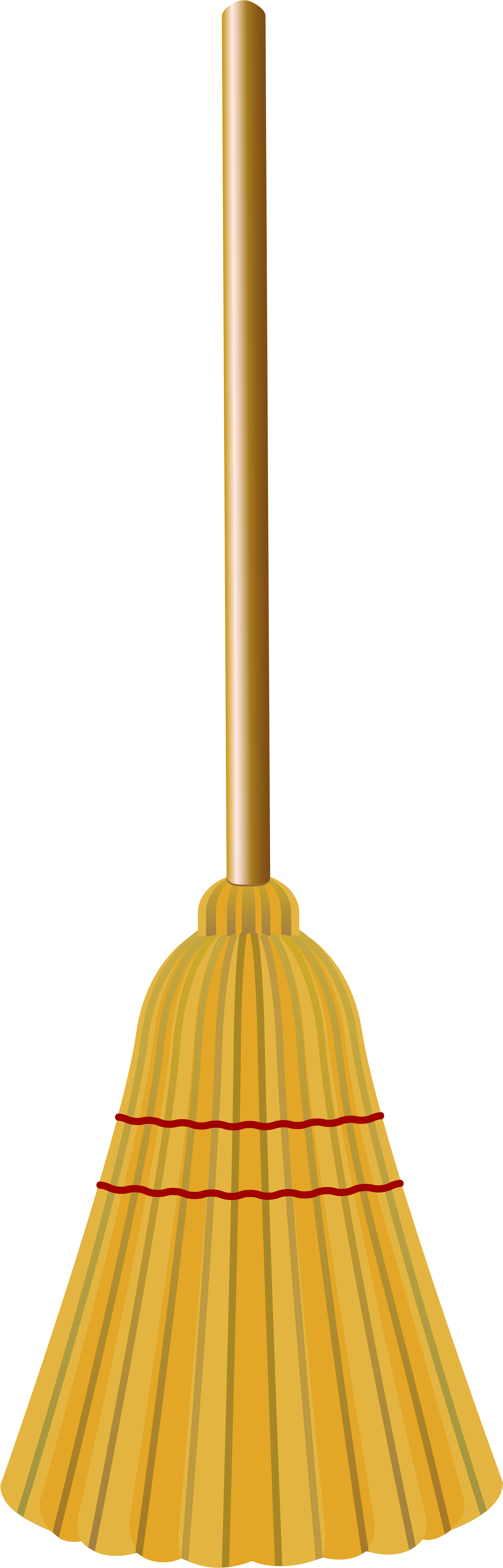 Traditional Yellow Broom Illustration PNG